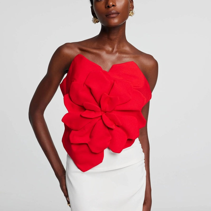 Top scolpito Scarlet Bloom
