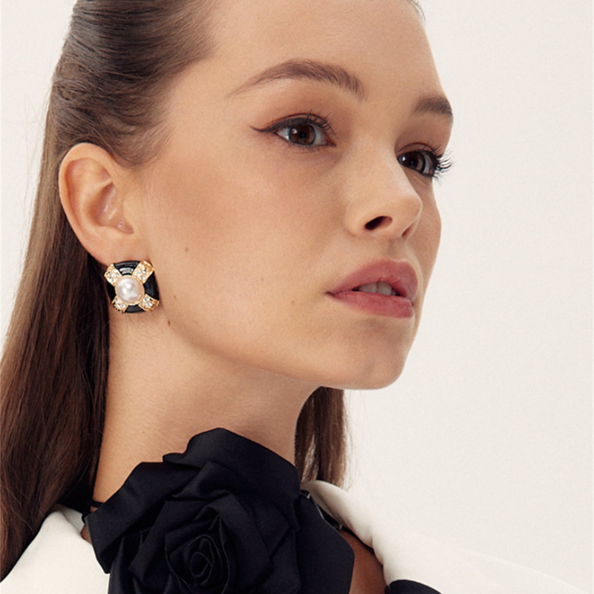 Satin Flower Choker Collar