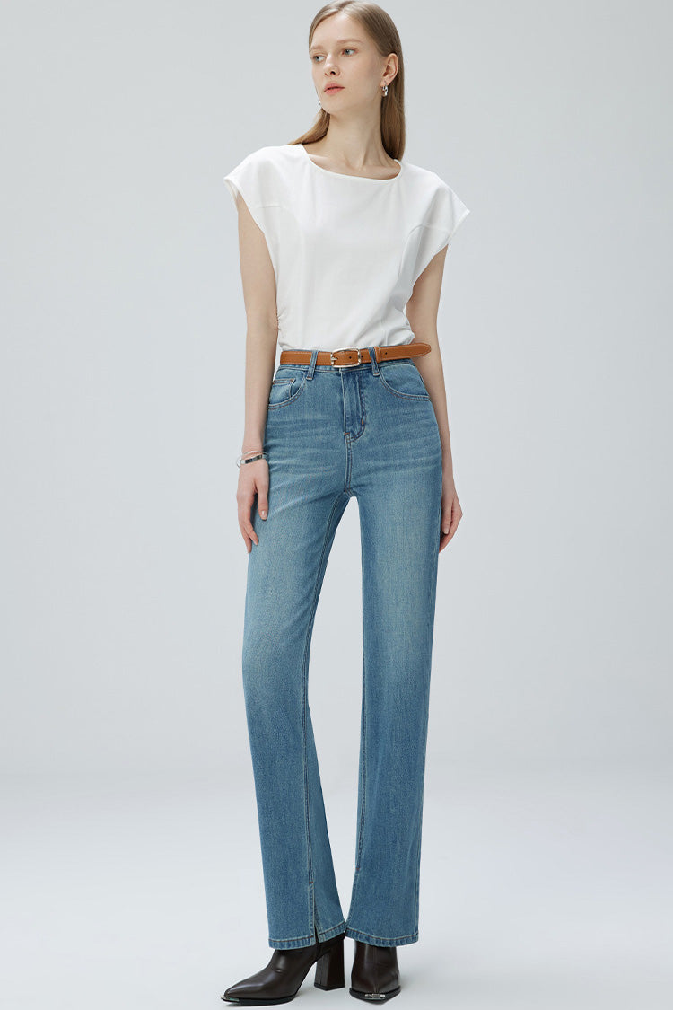 Jeans slim a gamba larga French Fry