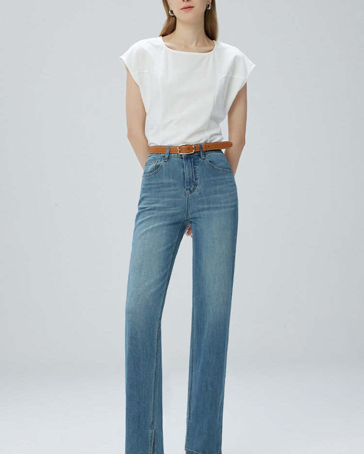 Jeans slim a gamba larga French Fry
