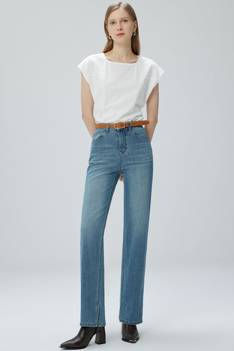 Jeans slim a gamba larga French Fry