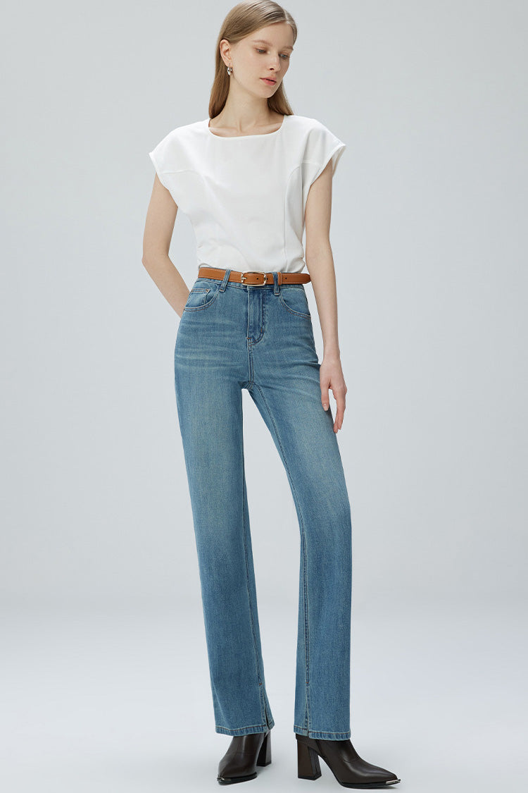 Jeans slim a gamba larga French Fry