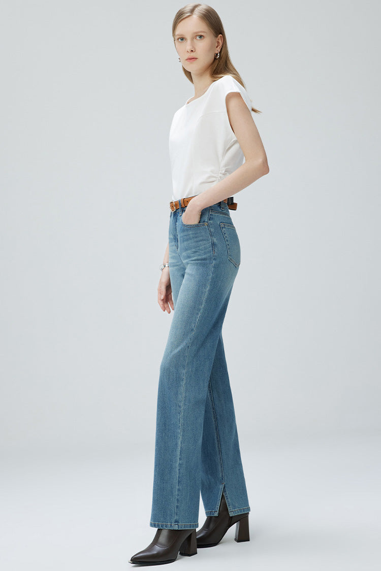 Jeans slim a gamba larga French Fry