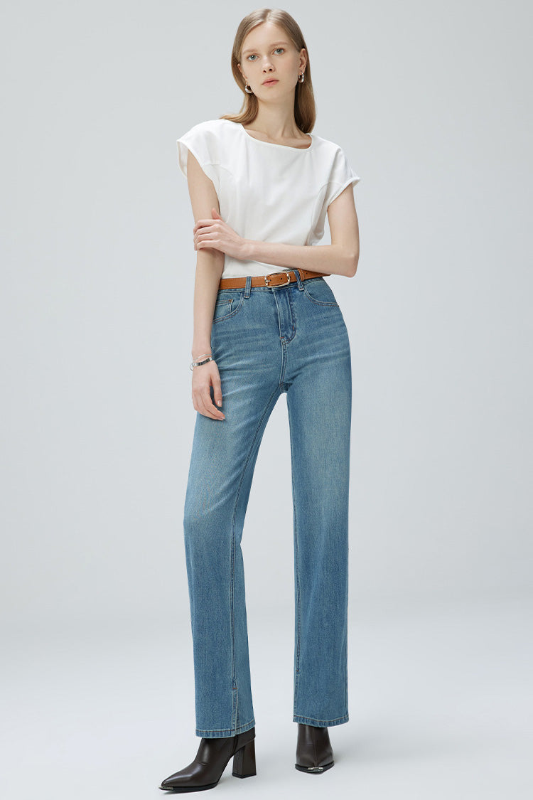 Jeans slim a gamba larga French Fry