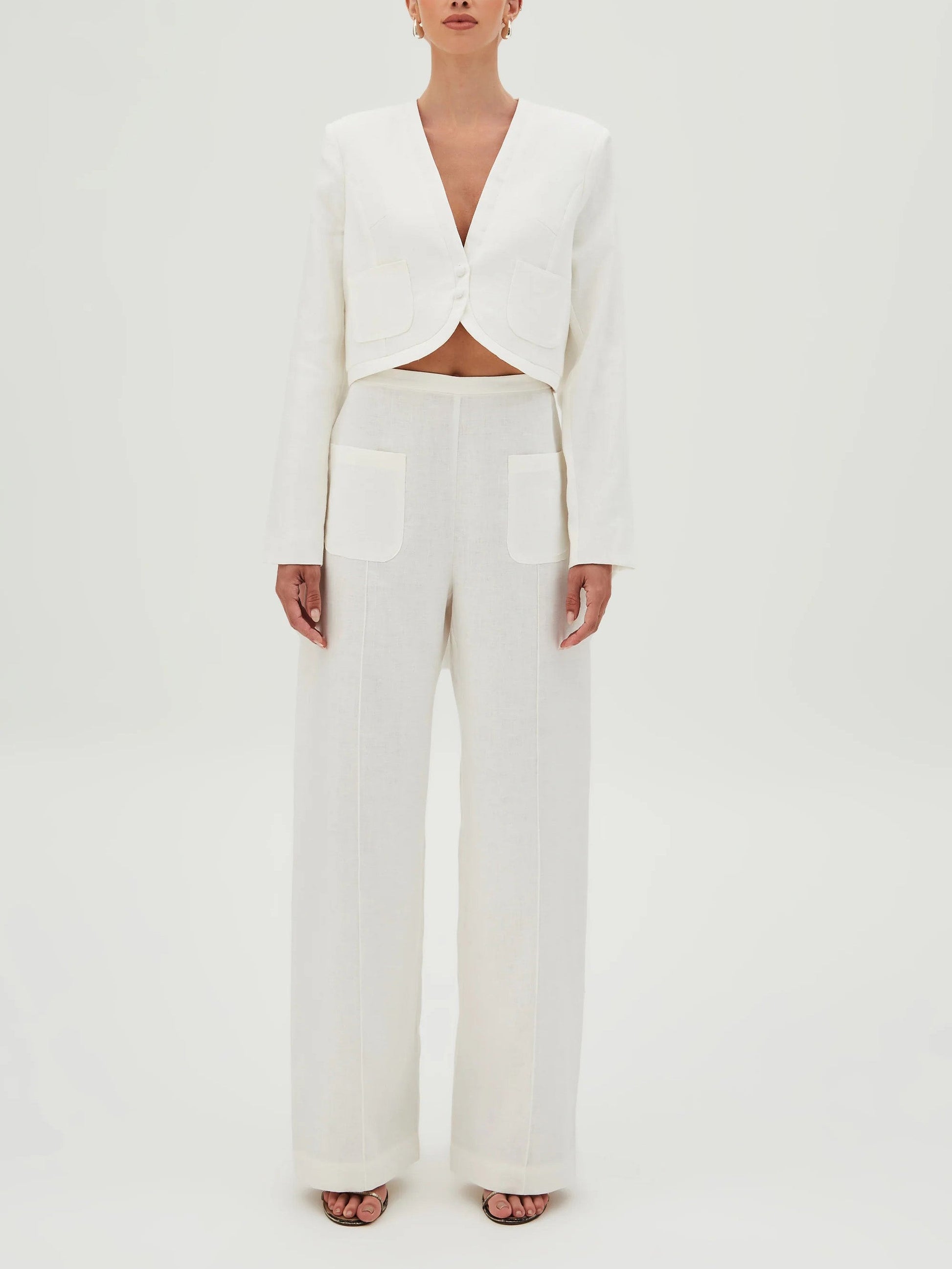 Pantaloni eleganti a gamba larga