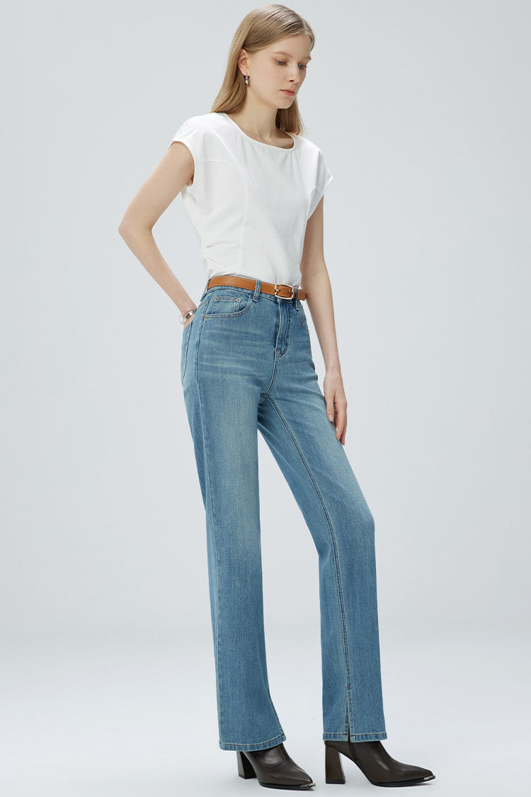 Jeans slim a gamba larga French Fry