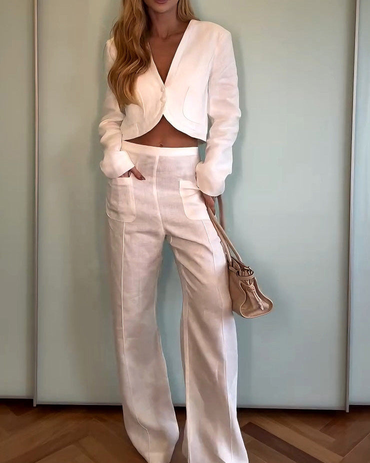 Pantaloni eleganti a gamba larga