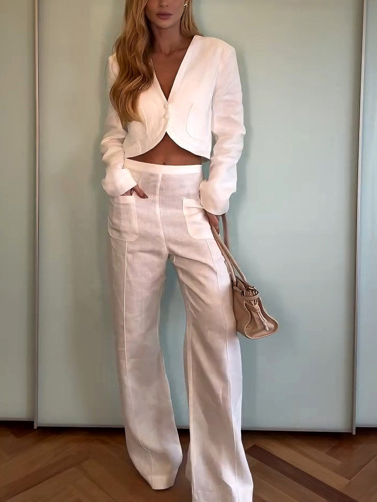 Pantaloni eleganti a gamba larga