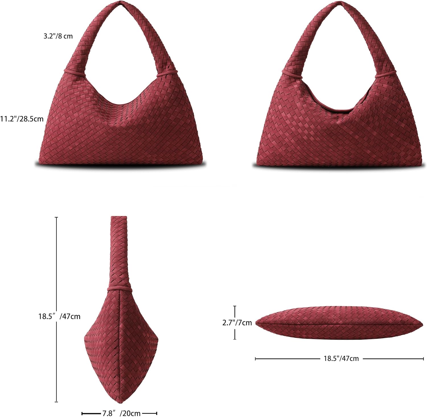 Tory Large Woven Suede Bag