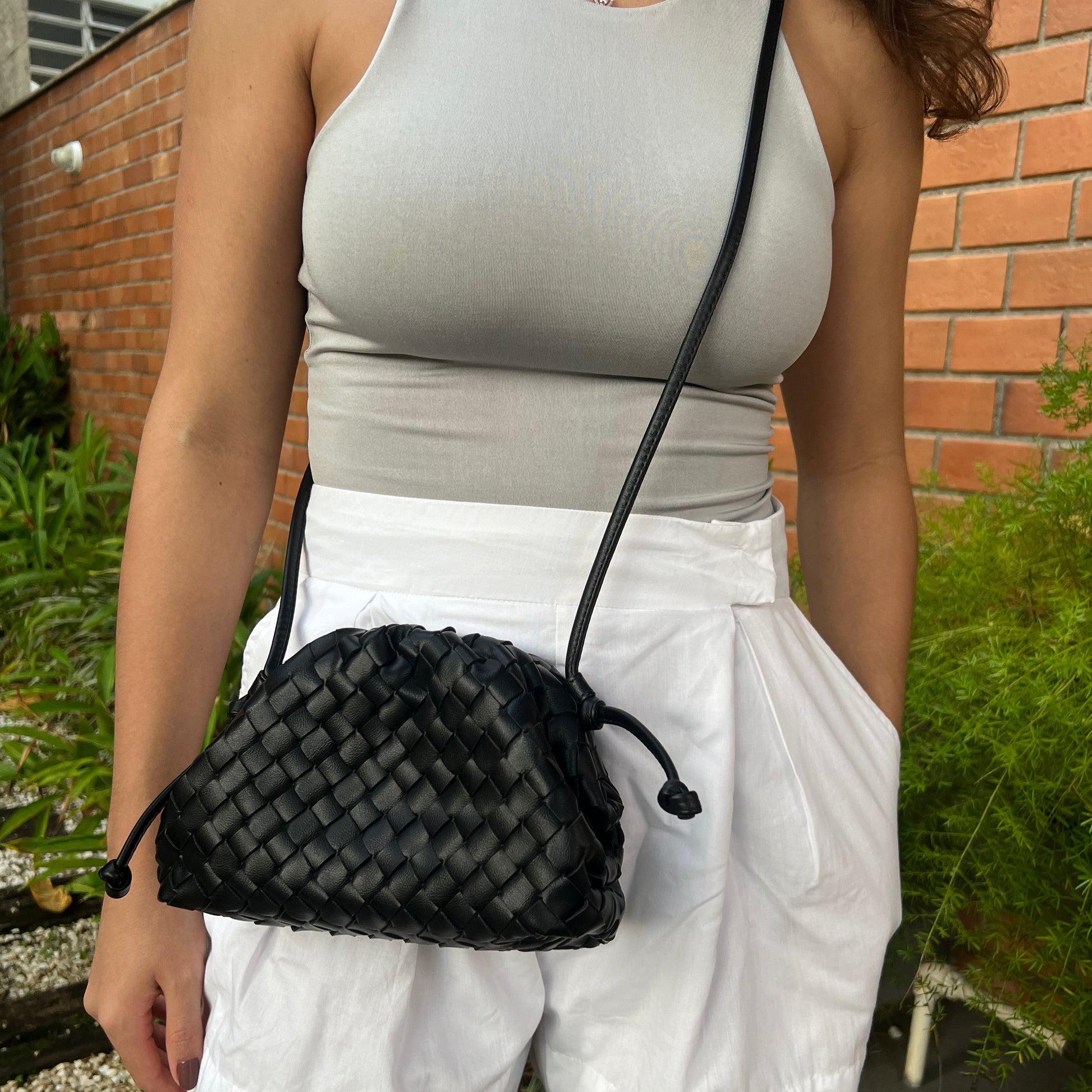 Ava Woven Pouch Bag