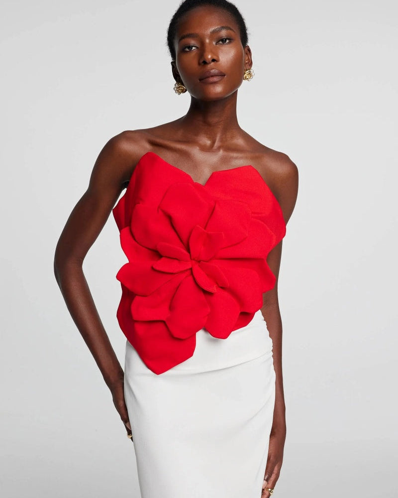 Top scolpito Scarlet Bloom