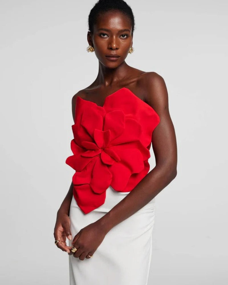 Top scolpito Scarlet Bloom