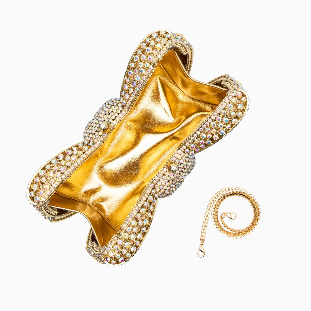 Isabella Bow Rhinestone Clutch