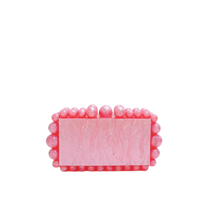 Acrylic Marbled Clutch Bag