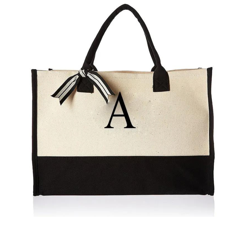 Custom Initial Canvas Bag