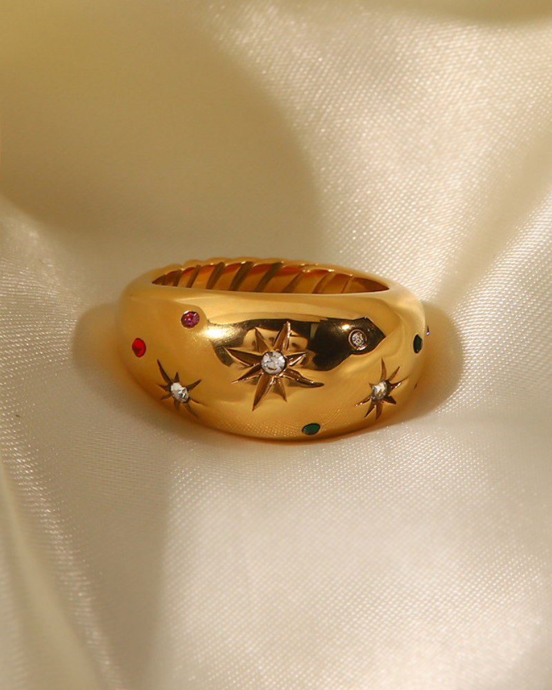 Anello Euphrasie Sun con strass