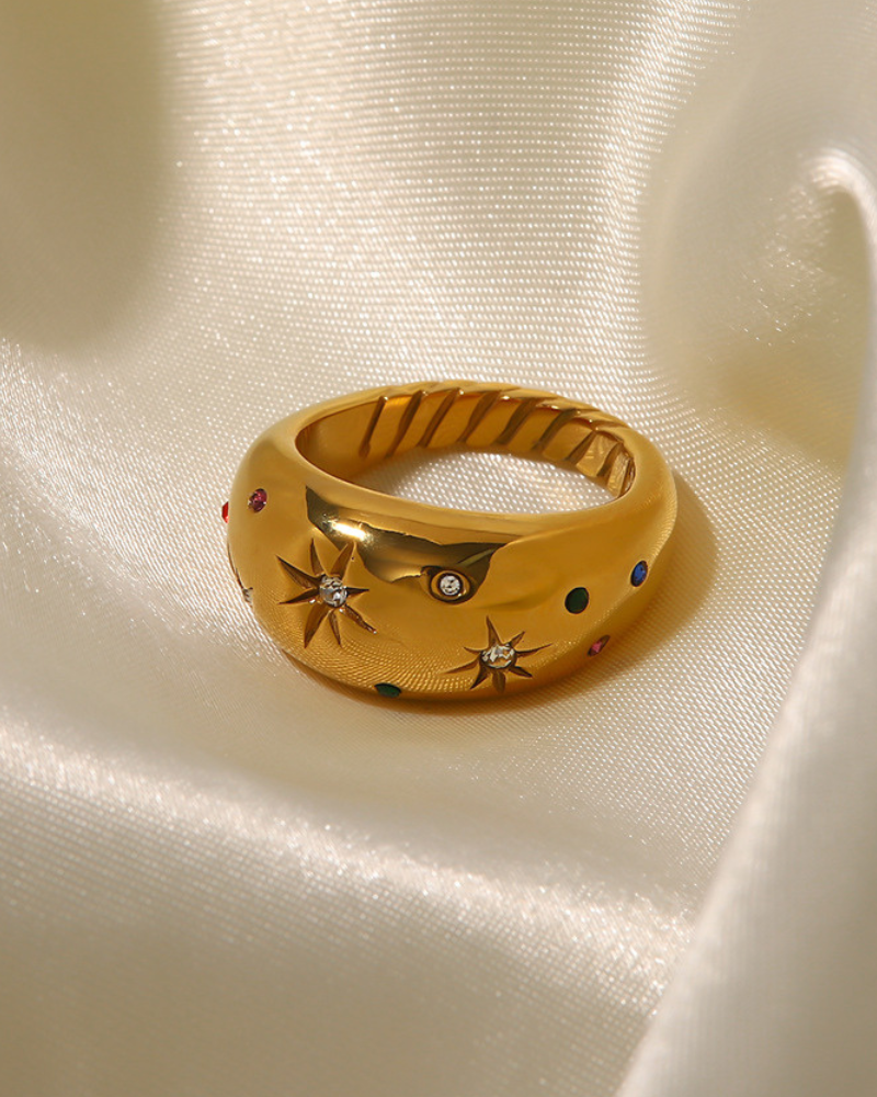 Anello Euphrasie Sun con strass