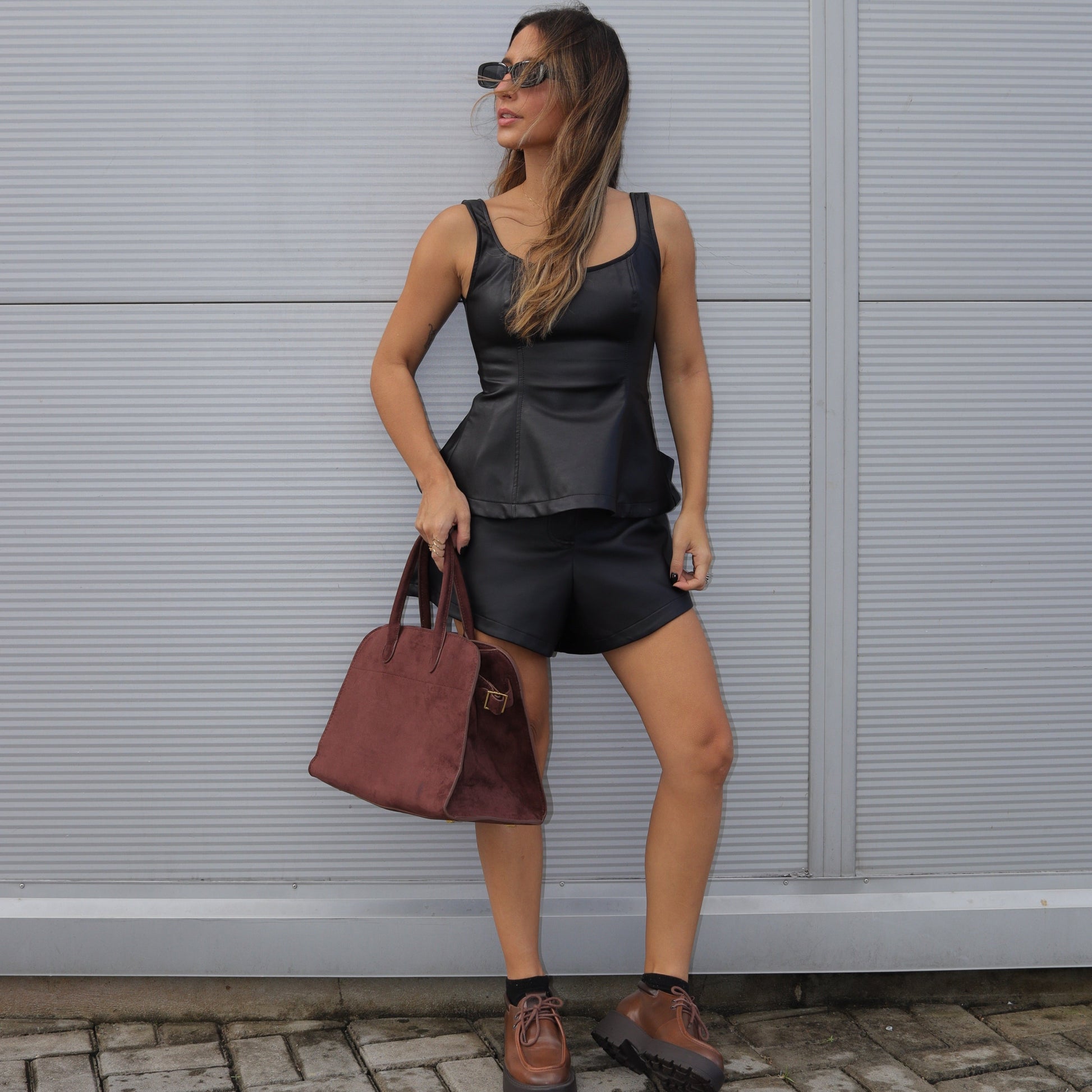 Carrie Large Suede Bag