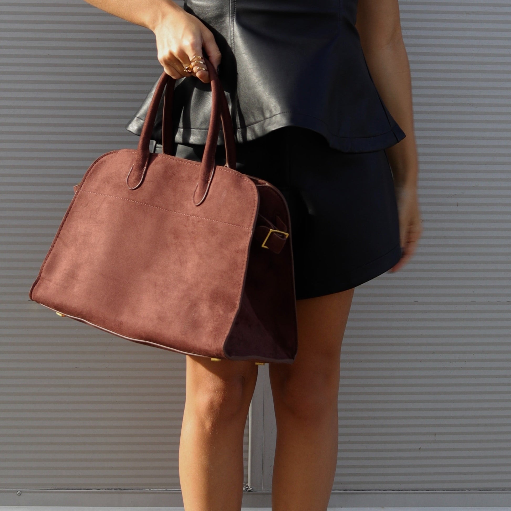 Carrie Large Suede Bag
