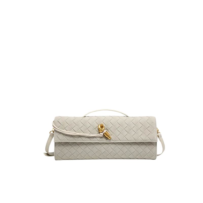 Paige Woven Suede Clutch Bag