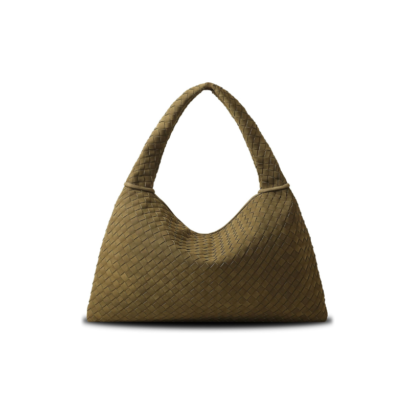 Tory Large Woven Suede Bag