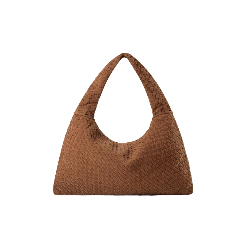 Tory Large Woven Suede Bag