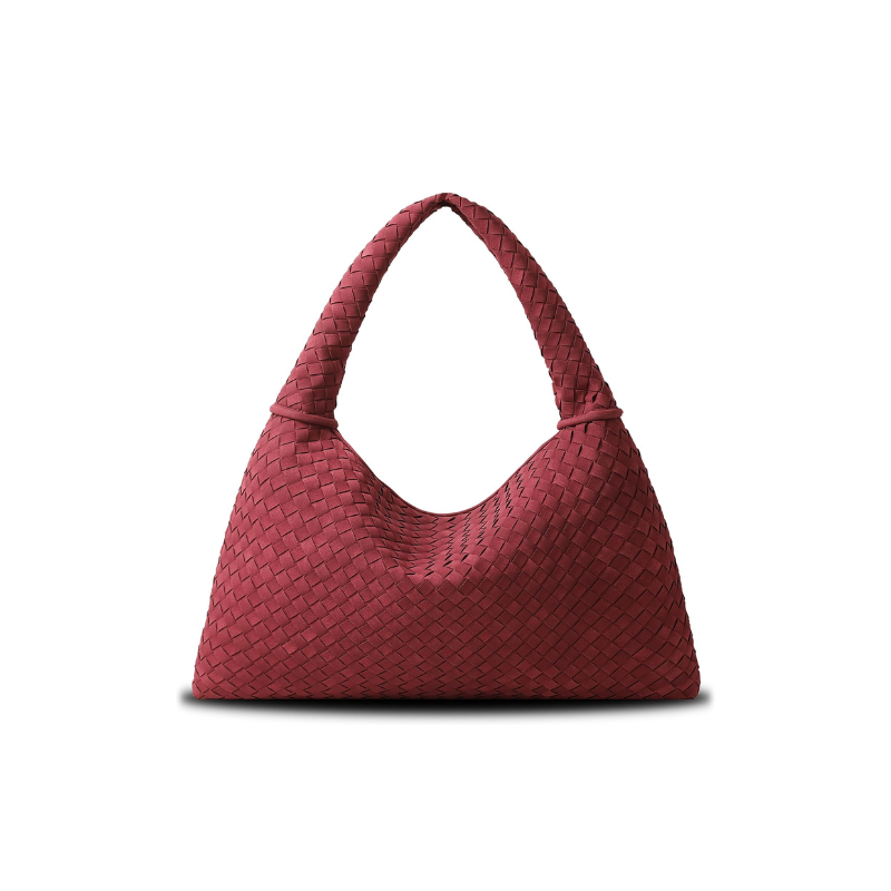 Tory Large Woven Suede Bag