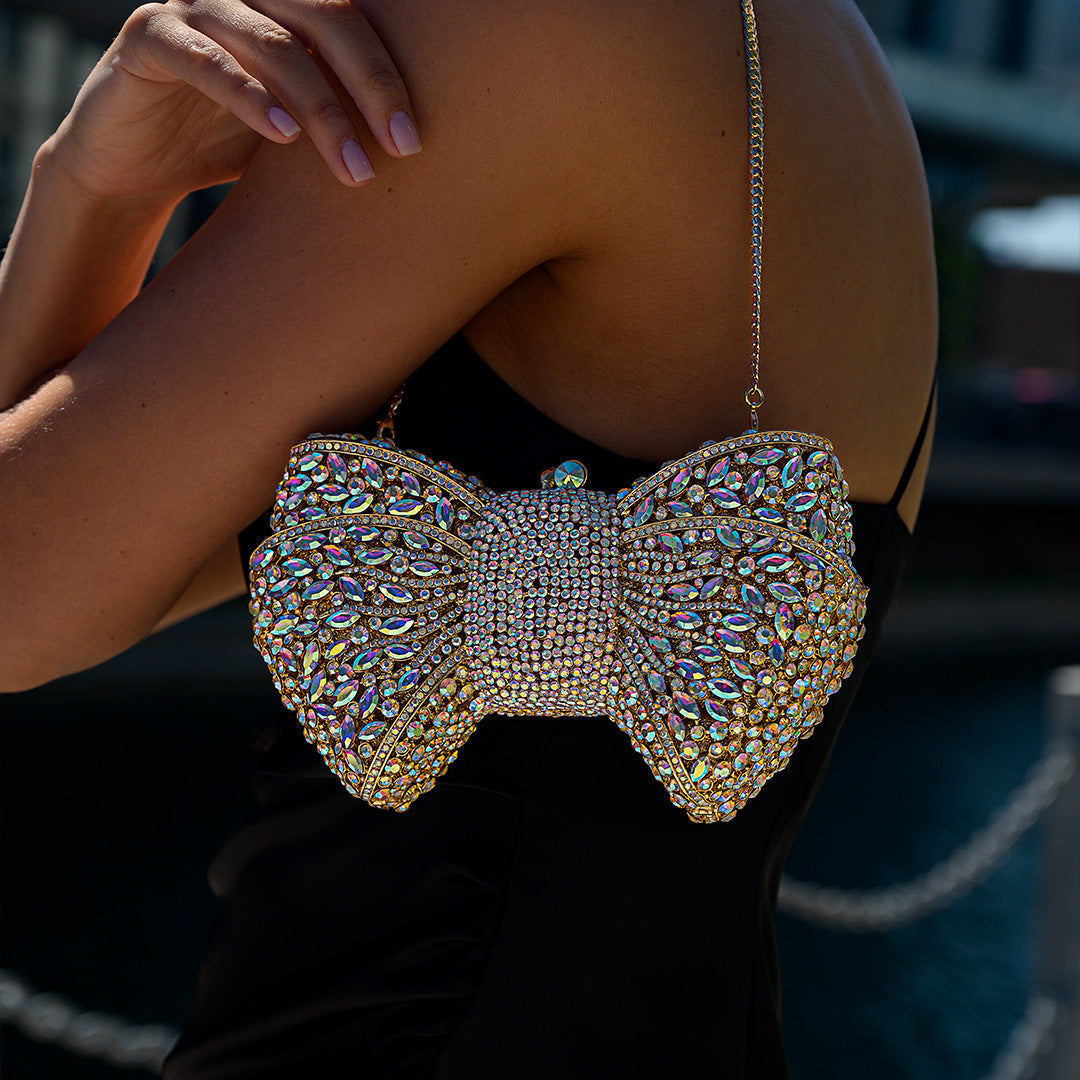 Isabella Bow Rhinestone Clutch