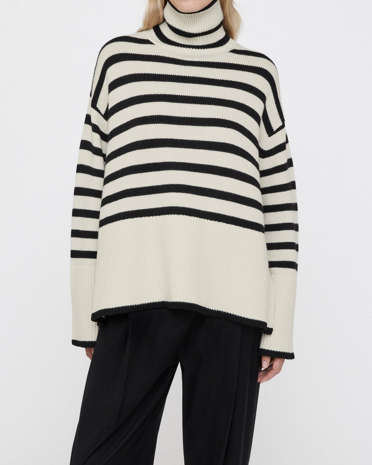 Turtleneck Striped Sweater