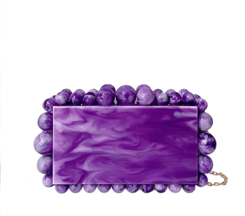 Acrylic Marbled Clutch Bag