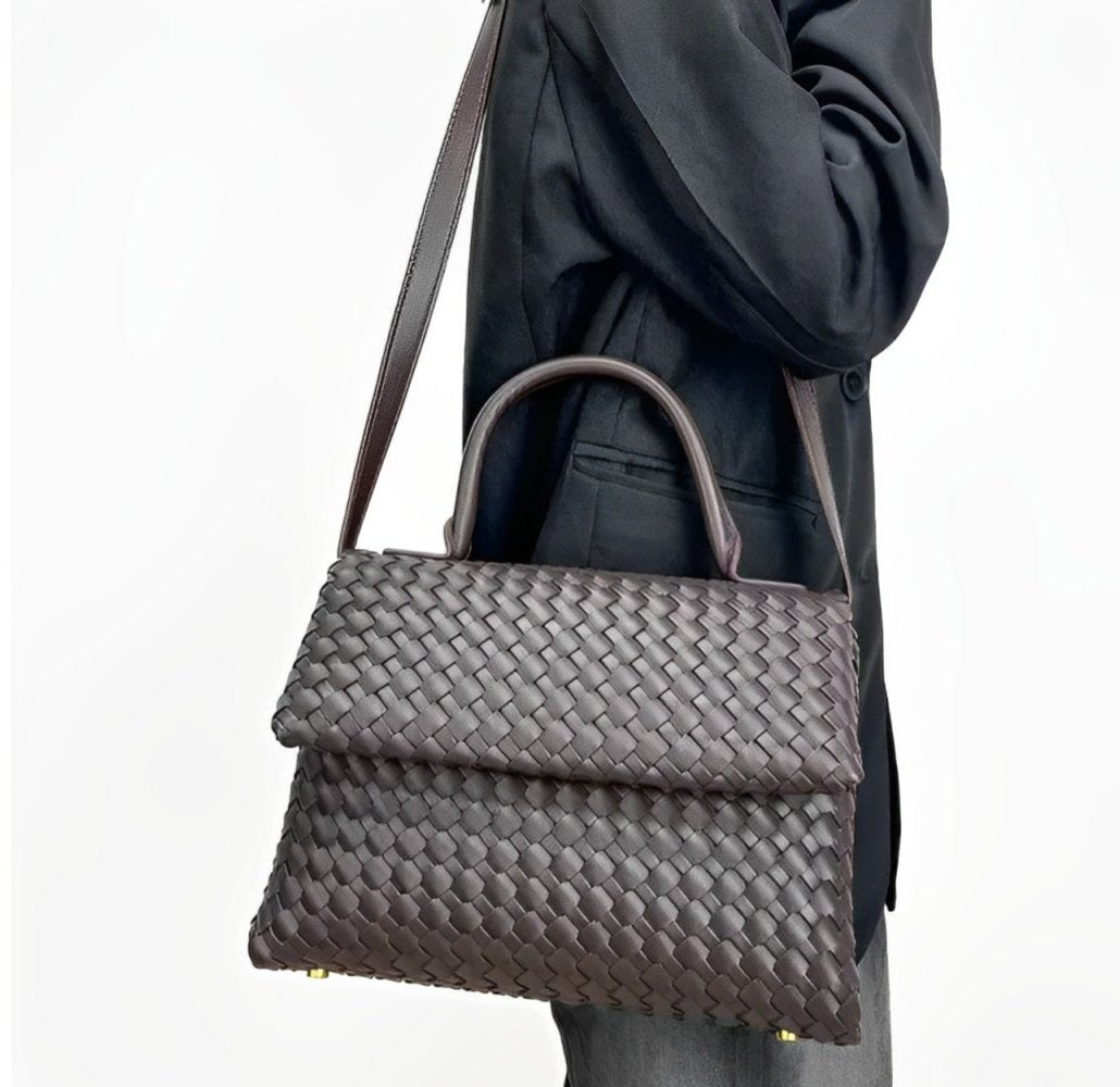 July Woven Genuine Leather Bag