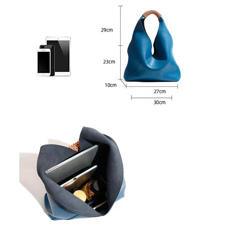 Hillary Shopping Large Genuine Leather Bag