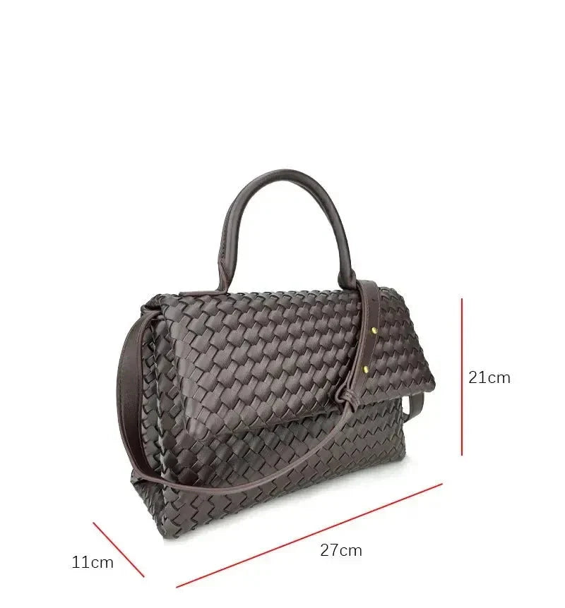 July Woven Genuine Leather Bag