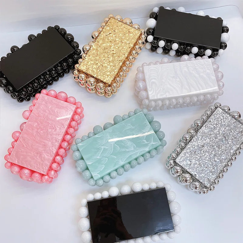 Acrylic Marbled Clutch Bag