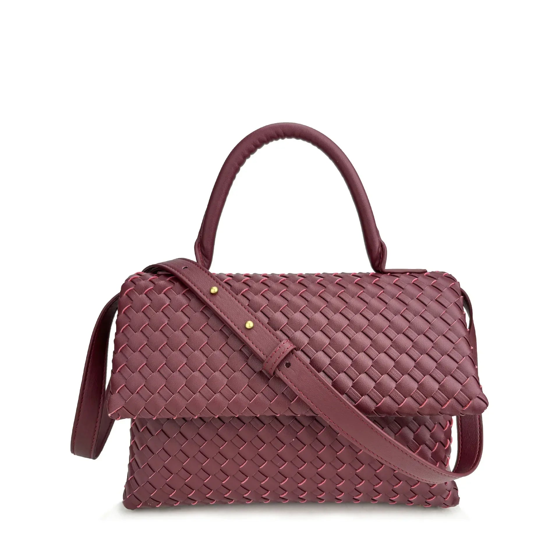 July Woven Genuine Leather Bag