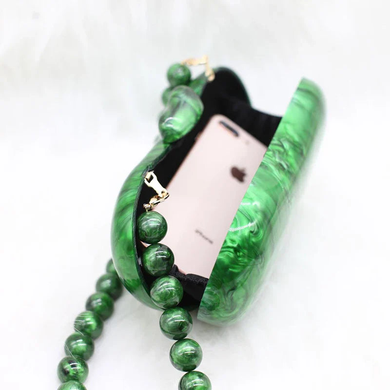 Zendaya Acrylic Pearlescent Clutch Bag