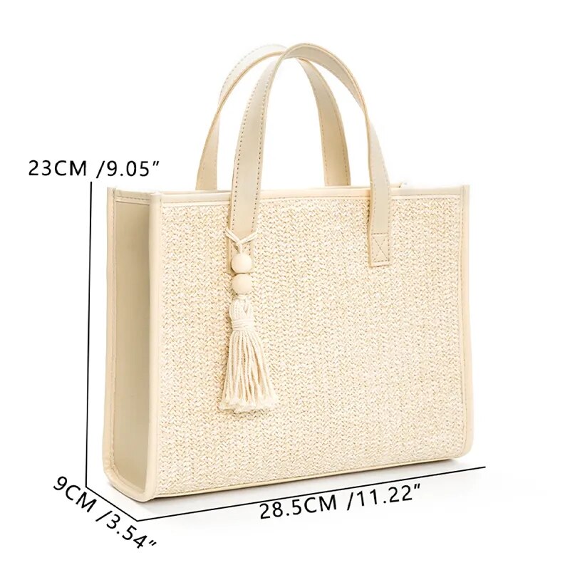 Angelica Straw Beach Bag