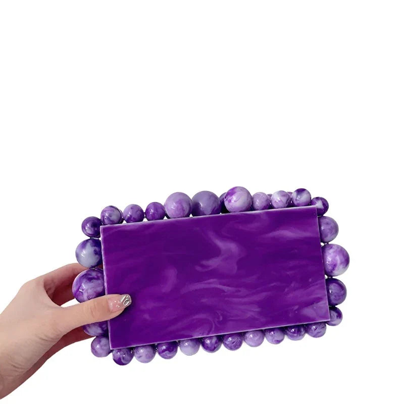 Acrylic Marbled Clutch Bag