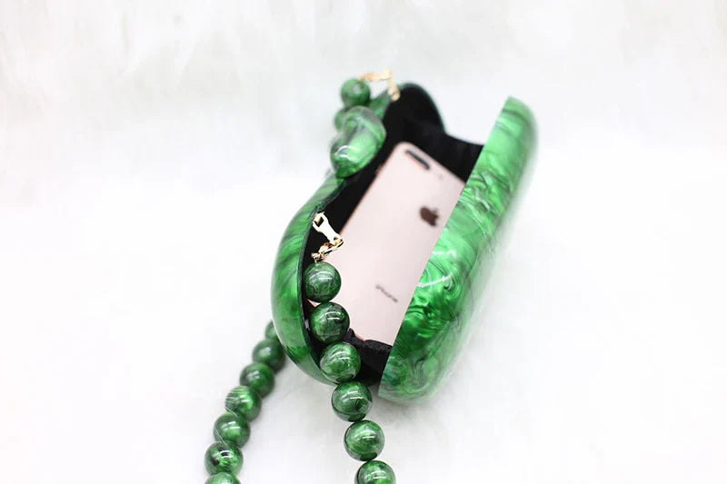 Zendaya Acrylic Pearlescent Clutch Bag