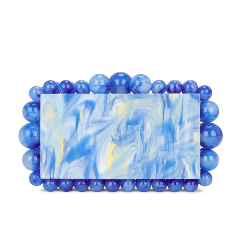 Acrylic Marbled Clutch Bag