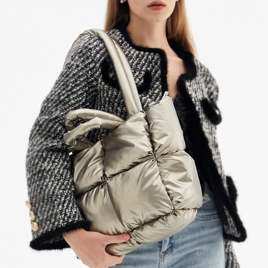 Tatiana Metallic Puffer Bag