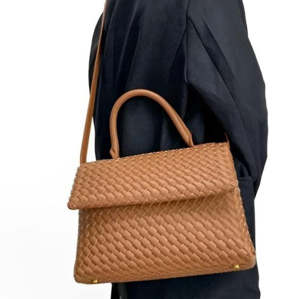 July Woven Genuine Leather Bag