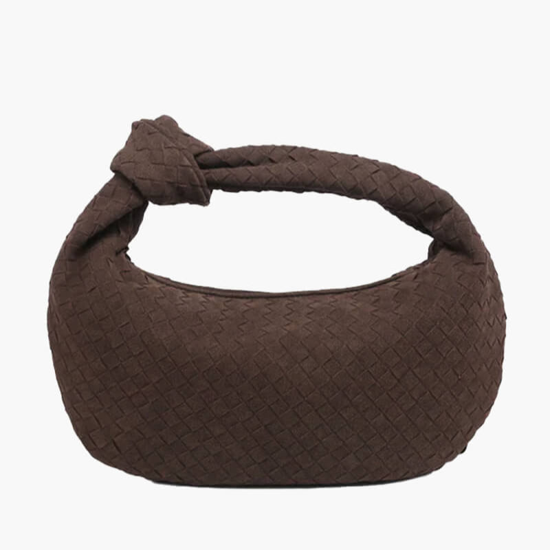 Alice Large Woven Suede Bag