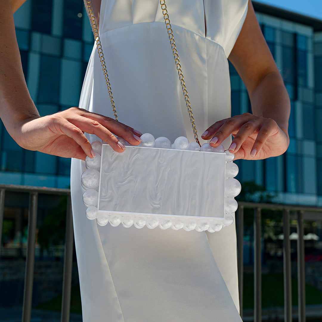 Acrylic Marbled Clutch Bag
