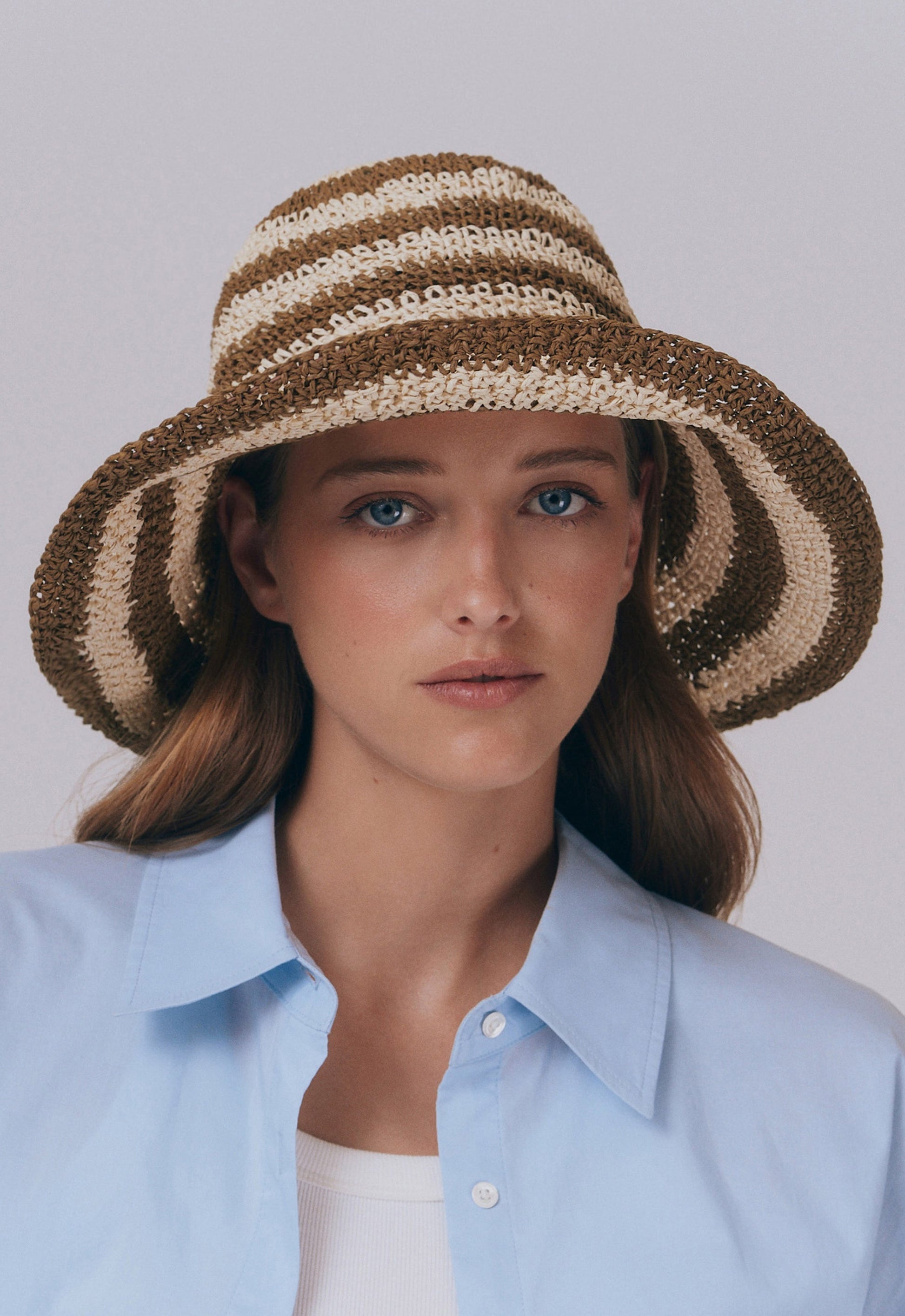 Cappello da sole Fornillo Chocstripe