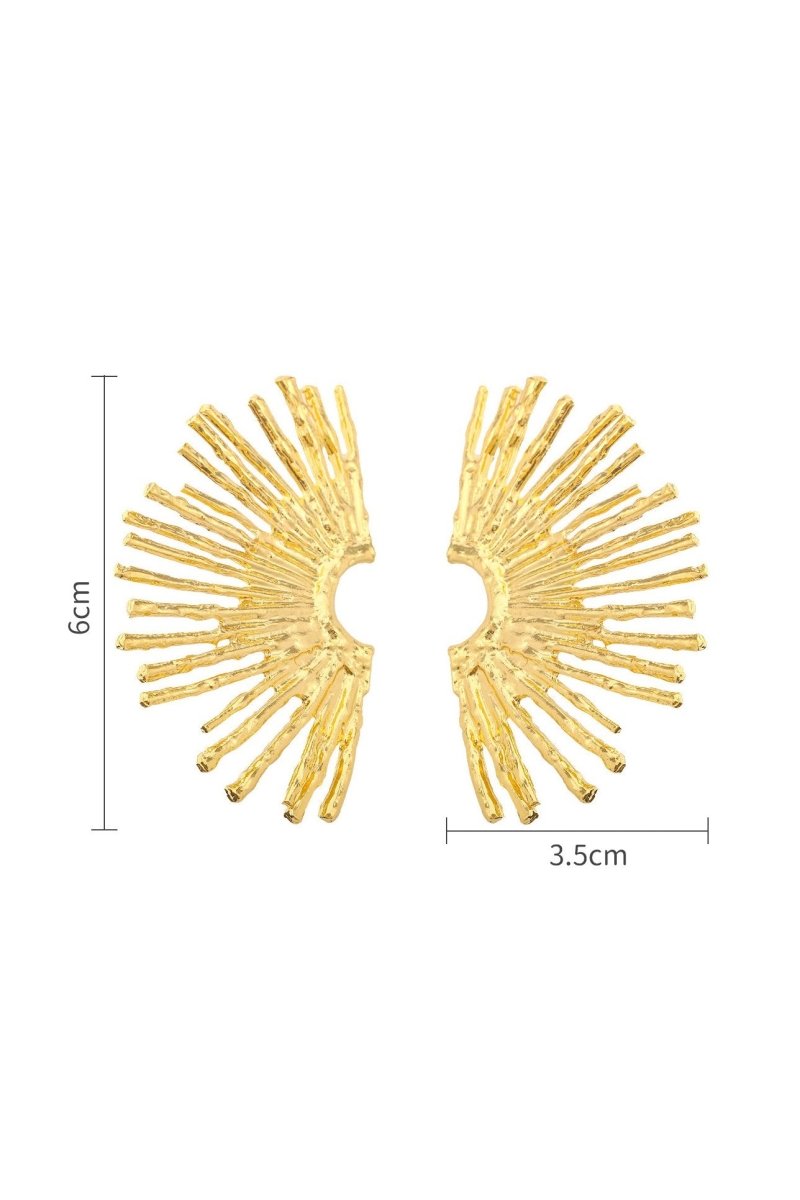 Orecchini semicircolari con settori metallici