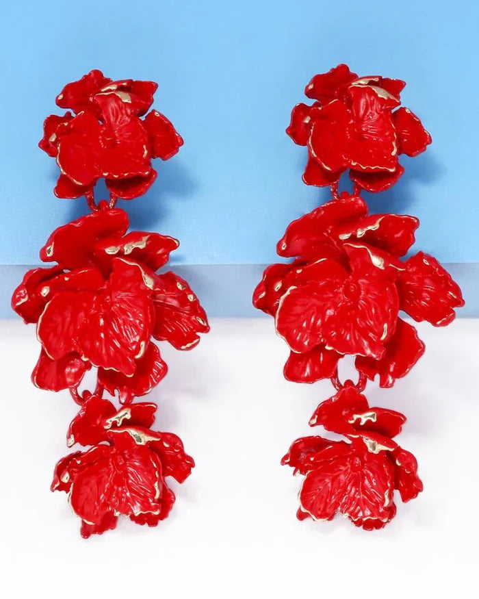 Orecchini a forma di fiore in vernice Phyllis